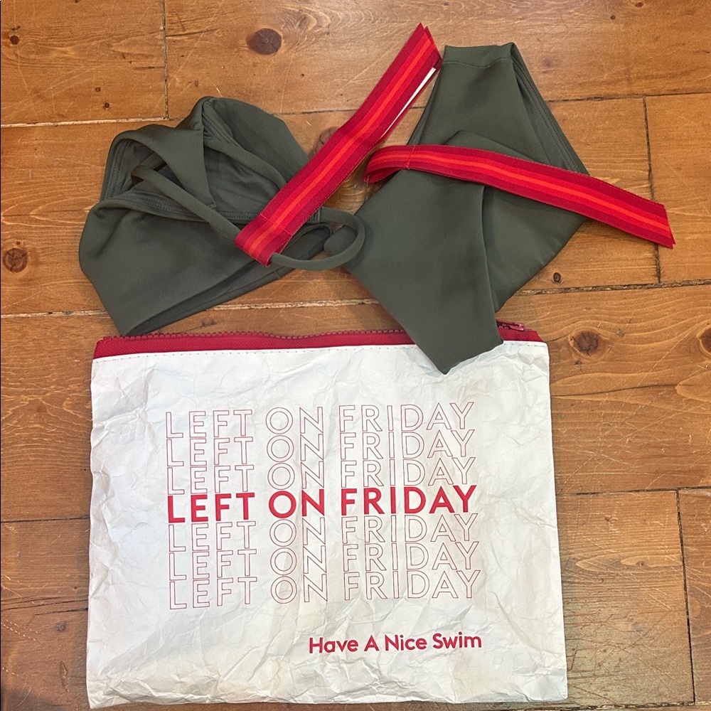 Left On Friday Green Bikini Top and bottom